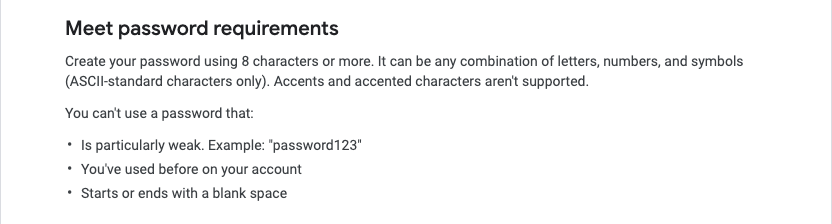 Password Policy Example